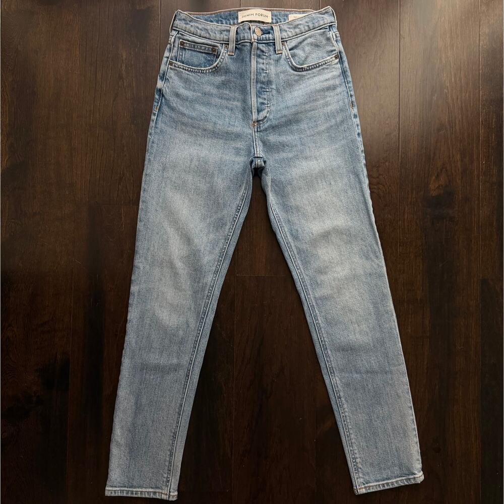 Denim Forum Yoko High Rise Slim 28L Jean Size 26 Blue
